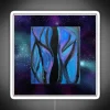 Galactic Cosmic Blues and Reds Neon Sign, Space Age Decor Item