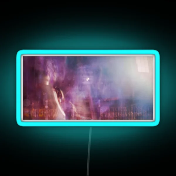 Abstract Long Exposure RGB Neon Sign