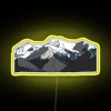 RGB Neon LED Sign Featuring Abstract Mountain Landscape with Snowy Peaks