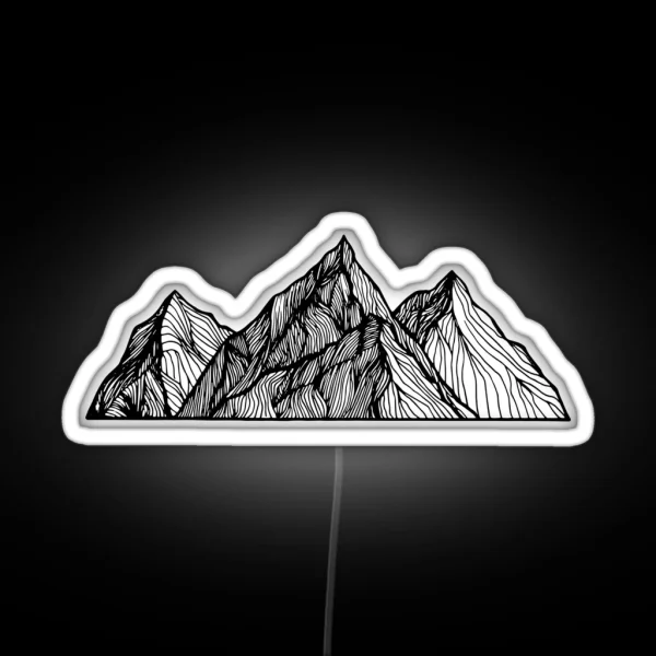Abstract Mountain Scene RGB Neon Sign