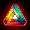 Bold Neon Art Piece Brings Vibrant Cubist Colors to Your Wall