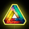 Abstract multi-color artistry in vibrant RGB LED cubist style.