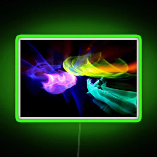 Abstract Neon Light Trails RGB Neon Sign