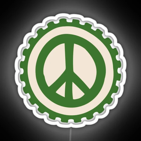 Abstract Peace Icon RGB Neon Sign