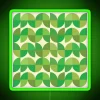 Retrofuturistic geometric patterns in bold mid-century modern green hues glow.