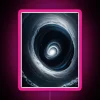 Vibrant Abstract Space II Neon RGB Light Art Canvas Display