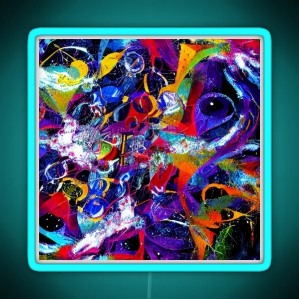 Abstract Vivid Chaos RGB Neon Sign