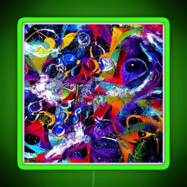 Abstract Vivid Chaos RGB Neon Sign