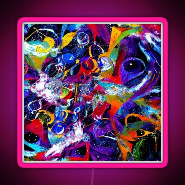 Abstract Vivid Chaos RGB Neon Sign