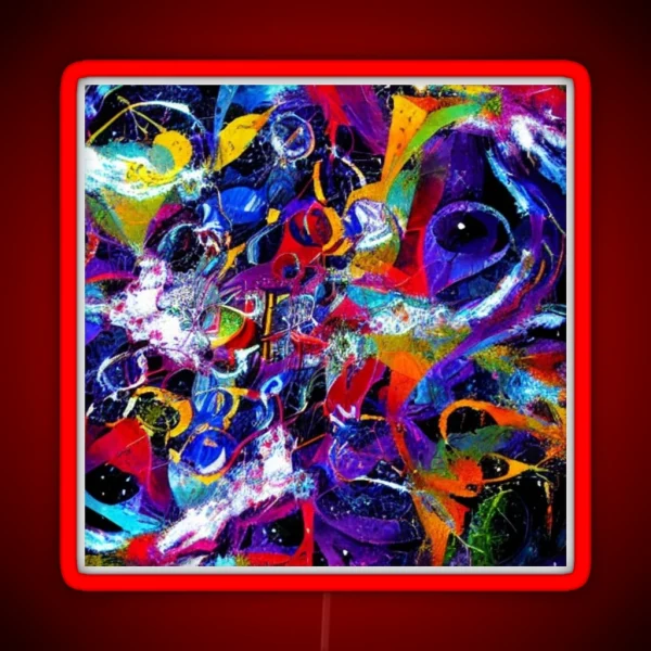 Abstract Vivid Chaos RGB Neon Sign