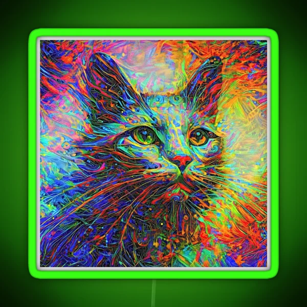 Abstractions Of Abstract Abstraction Of Cat Deepdream 2300314581025 RGB Neon Sign