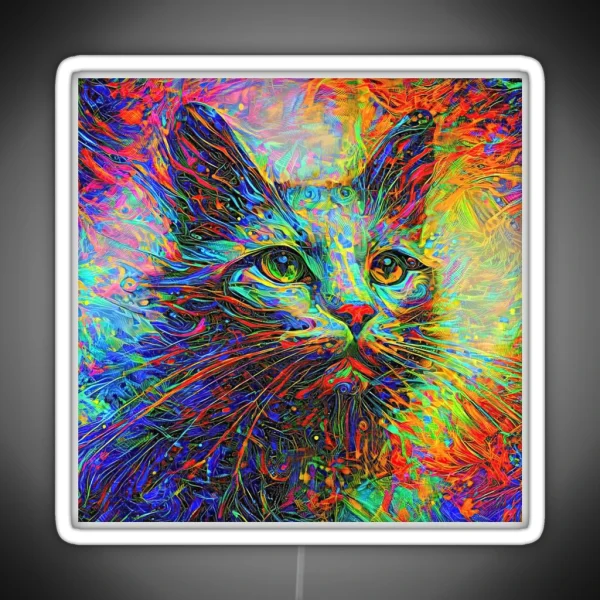 Abstractions Of Abstract Abstraction Of Cat Deepdream 2300314581025 RGB Neon Sign