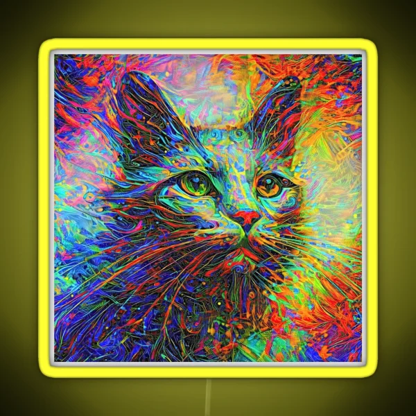 Abstractions Of Abstract Abstraction Of Cat Deepdream 2300314581025 RGB Neon Sign