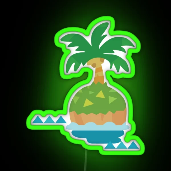 AC NH Palm Tree RGB Neon Sign