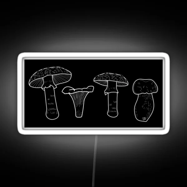 ACAB Mushrooms Amanita Chanterelle Amanita Bolete RGB Neon Sign