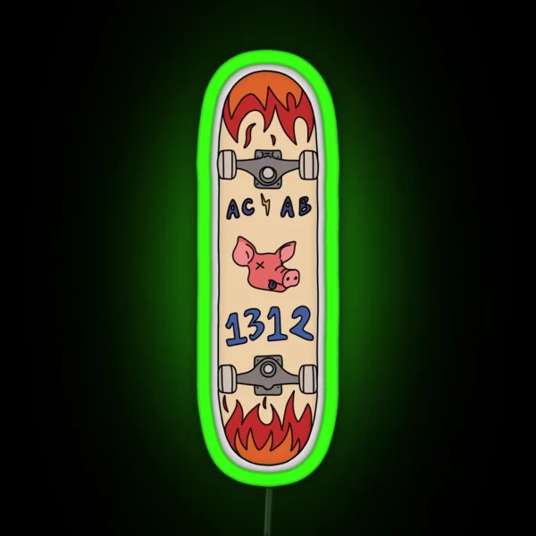 ACAB Skateboard RGB Neon Sign