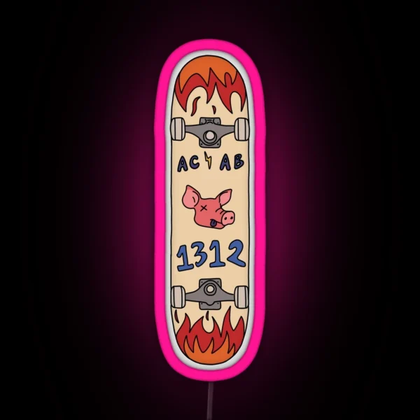 ACAB Skateboard RGB Neon Sign