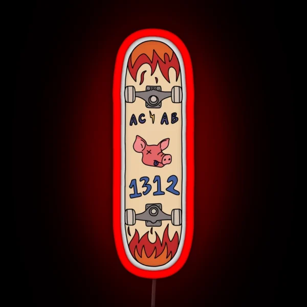 ACAB Skateboard RGB Neon Sign
