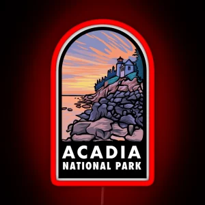 Acadia National Park Badge RGB Neon Sign