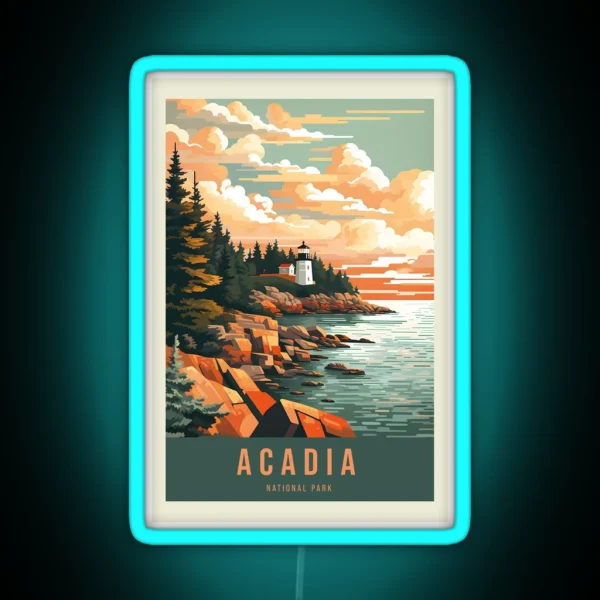 Acadia National Park RGB Neon Sign
