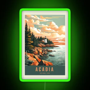 Acadia National Park RGB Neon Sign