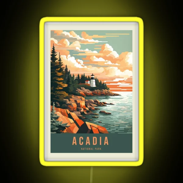 Acadia National Park RGB Neon Sign