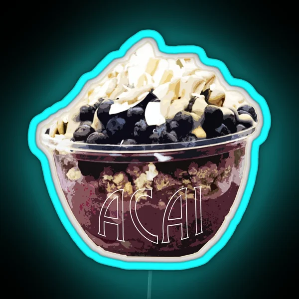 Acai Bowl RGB Neon Sign