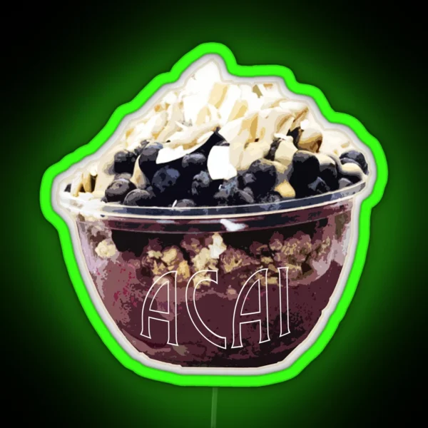 Acai Bowl RGB Neon Sign