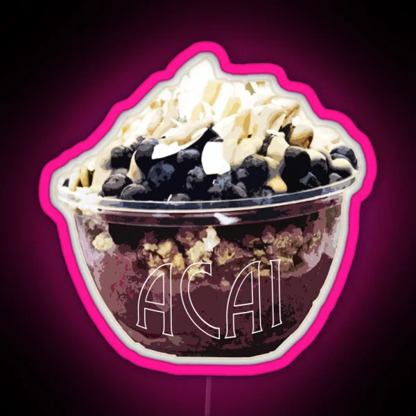 Acai Bowl RGB Neon Sign