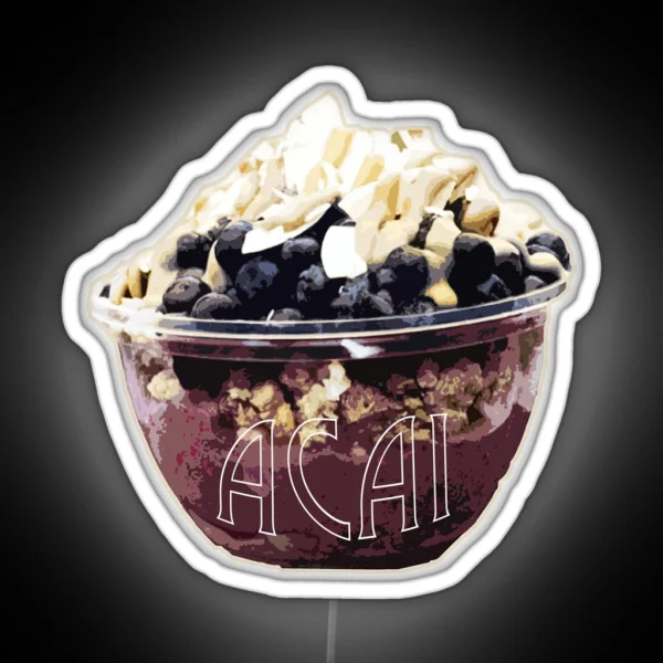 Acai Bowl RGB Neon Sign