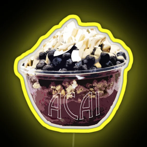 Acai Bowl RGB Neon Sign
