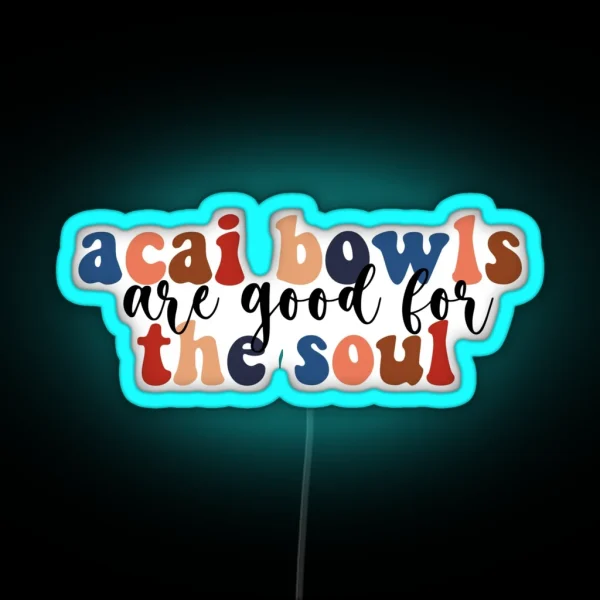 Acai Bowl RGB Neon Sign
