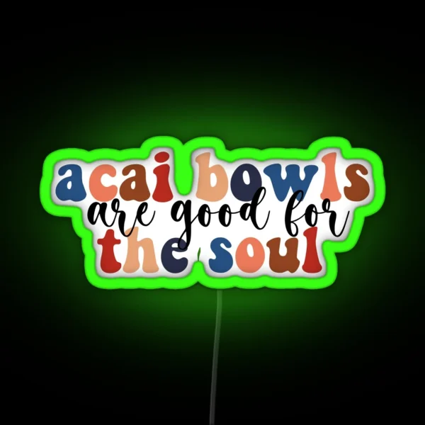 Acai Bowl RGB Neon Sign