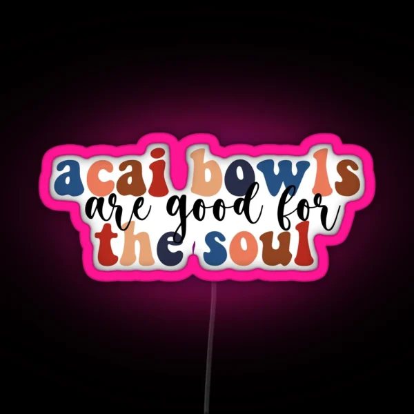 Acai Bowl RGB Neon Sign
