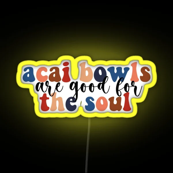 Acai Bowl RGB Neon Sign
