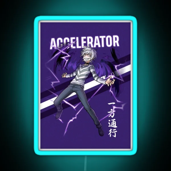 Accelerator Toaru Majutsu No Index RGB Neon Sign