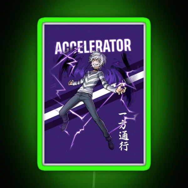 Accelerator Toaru Majutsu No Index RGB Neon Sign