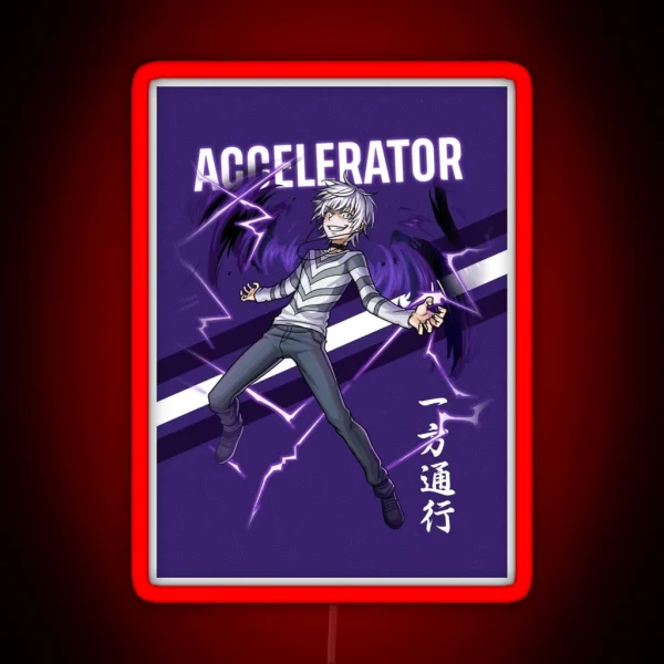 Accelerator Toaru Majutsu No Index RGB Neon Sign