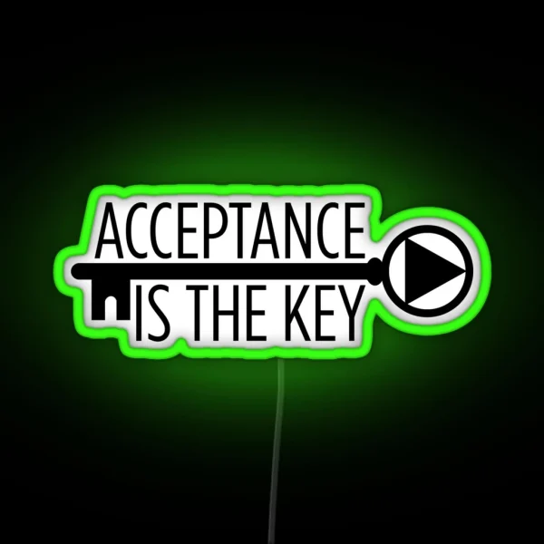 Acceptance AA Slogan RGB Neon Sign