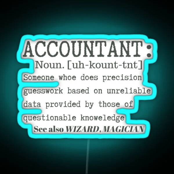 Accountant Definition RGB Neon Sign