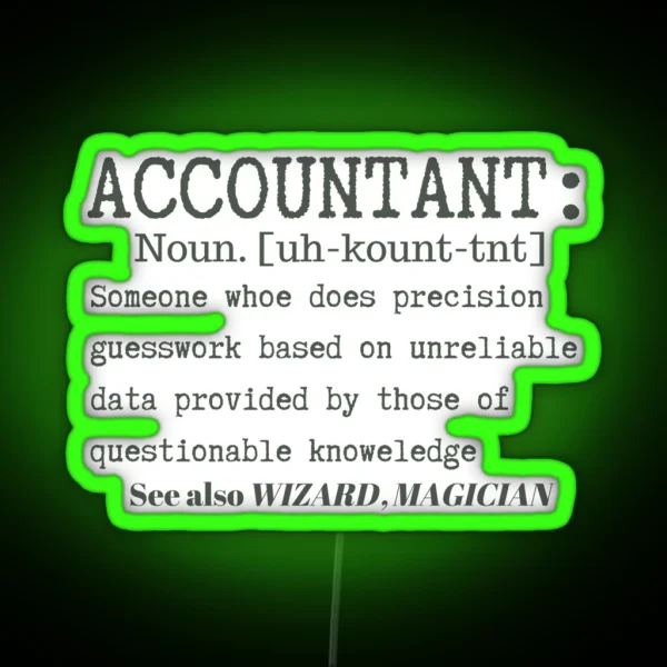 Accountant Definition RGB Neon Sign