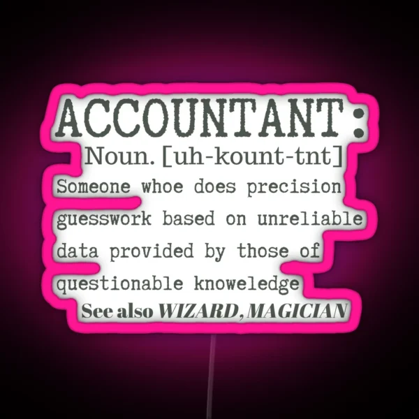 Accountant Definition RGB Neon Sign