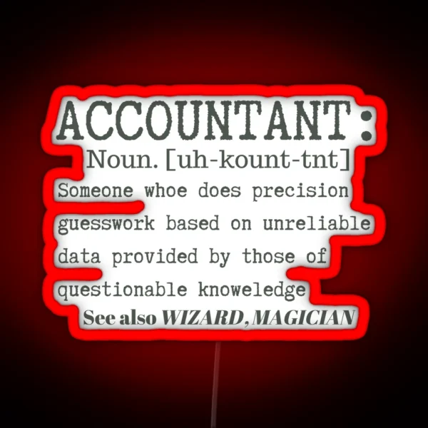 Accountant Definition RGB Neon Sign