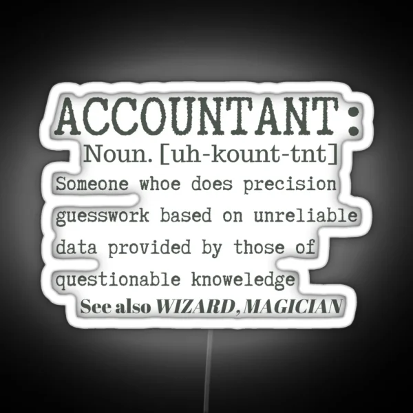 Accountant Definition RGB Neon Sign