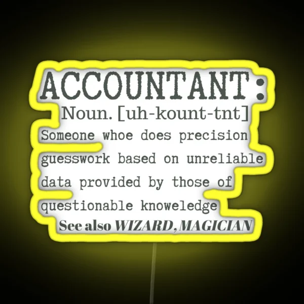 Accountant Definition RGB Neon Sign