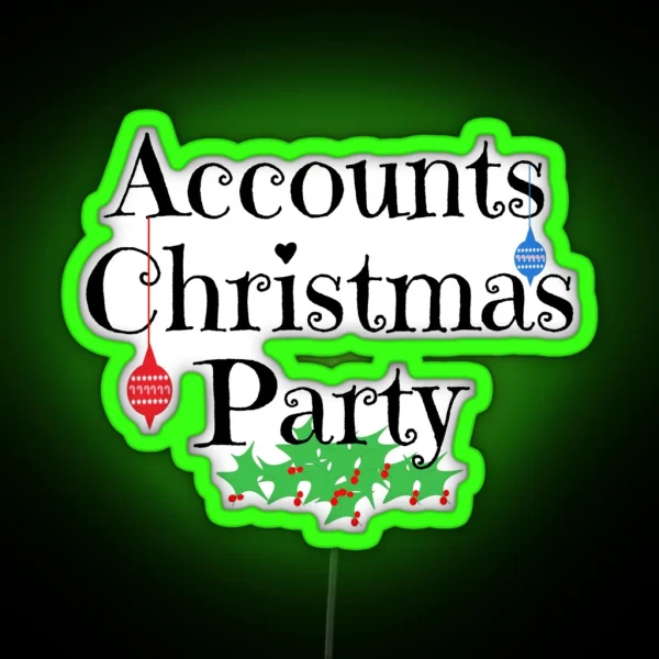 Accounts Christmas Party RGB Neon Sign