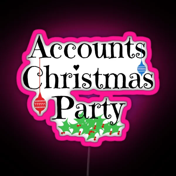 Accounts Christmas Party RGB Neon Sign