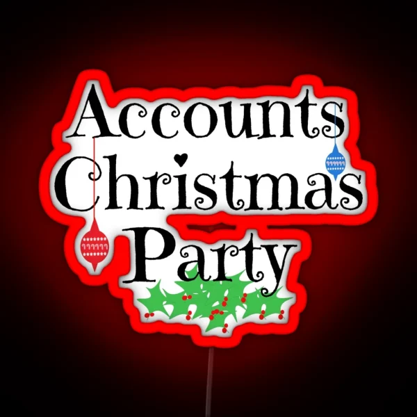 Accounts Christmas Party RGB Neon Sign