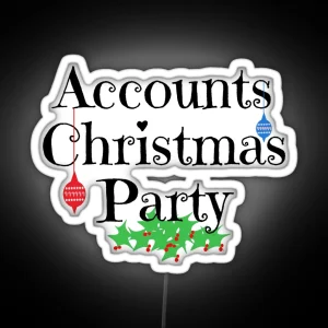 Accounts Christmas Party RGB Neon Sign