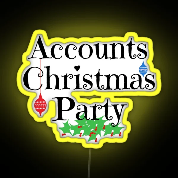 Accounts Christmas Party RGB Neon Sign